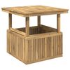 vidaXL Gartenkaffee Tisch aus massivem Akazienholz h&ouml;henverstellbar