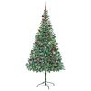 vidaXL K&uuml;nstlicher Weihnachtsbaum Gr&uuml;n 210 cm PVC und Stahl