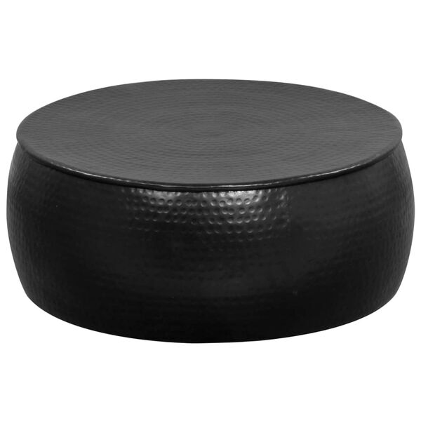 vidaXL Couchtisch aus Geh&auml;mmertem Aluminium 70x30 cm Schwarz