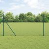 vidaXL Zaunpfosten Gr&uuml;n 10 x 1,4 m (25 x 25 mm Netz) Stahl und PVC