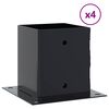vidaXL Pfostentr&auml;ger Quadrat 4 Stk. 121x121 mm Stahl Pulverbeschichtet
