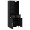 vidaXL Highboard Schwarz Eichen-Optik 69,5 x 34 x 180 cm Holzwerkstoff