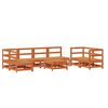 vidaXL Garten-Lounge-Set 8 pcs Wachsbraun Massives Kiefernholz