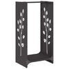 vidaXL Brennholzregal Schwarz 40x30x80 cm Kaltgewalzter Stahl