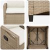 vidaXL Gartenstuhl 2 pcs Beige und Creme 56 x 60 x 112 cm