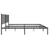 vidaXL Bettgestell mit Kopfteil Metall Schwarz 160x200 cm
