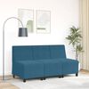 vidaXL Modulares Sofa ohne Armlehnen Blau 55 cm Samt