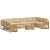 vidaXL Outdoor-Sofagarnitur 11 stk. Wei&szlig; und Beige Polyester