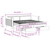 vidaXL Tagesbett Ausziehbar mit Schubladen Hellgrau 90x190 cm Samt