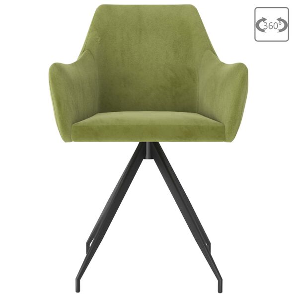 vidaXL Esszimmerstühle 2 Stk. Hellgrün Samt