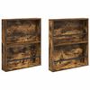 vidaXL Magazinregal mit Regal 2 stk. Ger&auml;ucherte Eiche 60 x 12 x 70 cm