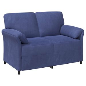 vidaXL 2-Sitzer Sofa Polizeiblau 138 x 83 x 95 cm Samt