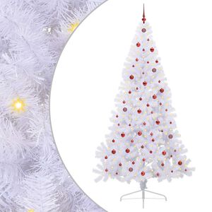 vidaXL K&uuml;nstlicher Weihnachtsbaum Wei&szlig; 240 cm PVC und Stahl