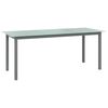 vidaXL Gartentisch Hellgrau 190x90x74 cm Aluminium und Glas