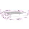 vidaXL Massivholzbett ohne Matratze 135x190 cm Eichenholz
