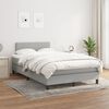 vidaXL Boxspringbett mit Matratze Hellgrau 120x190 cm Stoff