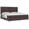 vidaXL Boxspringbett mit Matratze Dunkelbraun 200 x 200 cm Stoff