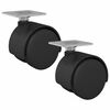 vidaXL Drehrolle 2 Stk. Schwarz 39,5 x 39,5 x 37,8 mm Eisen und PP
