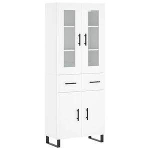 vidaXL Highboard Wei&szlig; 69,5x34x180 cm Holzwerkstoff