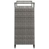 vidaXL Barwagen mit Schublade Grau 100x45x97 cm Poly Rattan