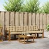 vidaXL Outdoor-Sofagarnitur mit Kissen 5 pcs Natur und Beige