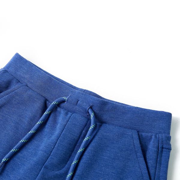 Kindershorts mit Kordelzug Blau Melange 116