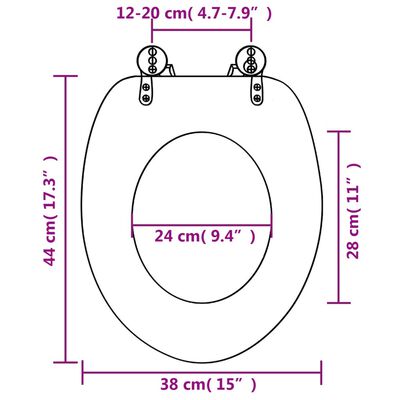 vidaXL Toilettensitz Soft-Close-Deckel MDF Grün Wassertropfen-Design