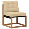 vidaXL Outdoor-Sofagarnitur mit Kissen 5 pcs Natur und Beige