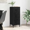 vidaXL Sideboard Schwarz Eichen-Optik 34,5 x 34 x 90 cm Holzwerkstoff
