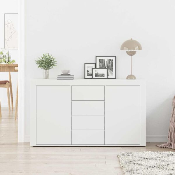 vidaXL Sideboard mit Schubladen Wei&szlig; 120 x 36 x 69 cm Holzwerkstoff