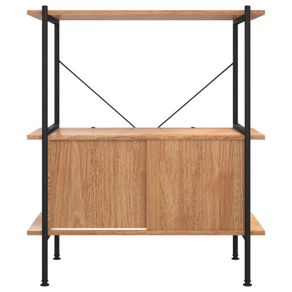 vidaXL Regal mit 3 Böden und Schrank 80x40x92 cm Stahl Holzwerkstoff