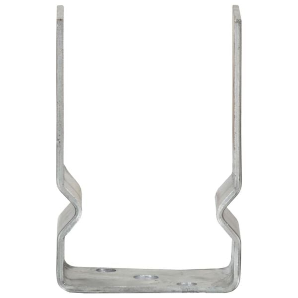 vidaXL Pfostentr&auml;ger 12 Stk. Silbern 9&times;6&times;15 cm Verzinkter Stahl