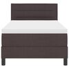 vidaXL Boxspringbett mit Matratze Dunkelbraun 90 x 200 cm Stoff
