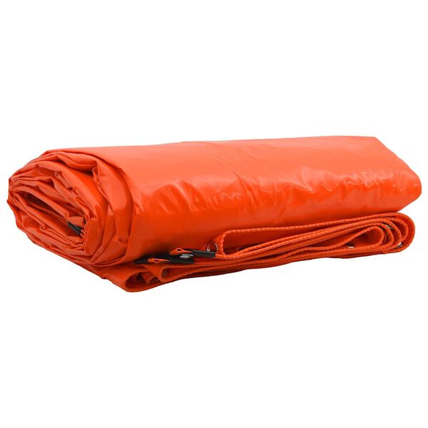 vidaXL Plane 650g / m&sup2; Orange 3 x 5 m Canvas mit PVC-Beschichtung