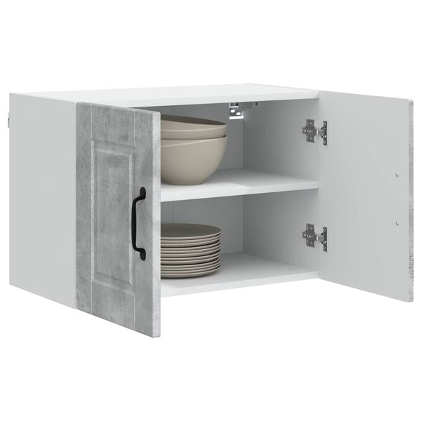 vidaXL K&uuml;chenschrank mit T&uuml;r Beton Grau 60 x 31 x 40 cm Holzwerkstoff