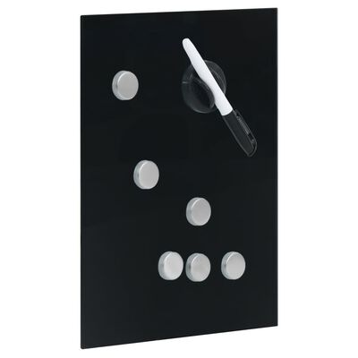 vidaXL Schlüsselkasten mit Magnettafel Schwarz 30x20x5,5 cm