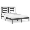 vidaXL Massivholzbett Grau 120x190 cm