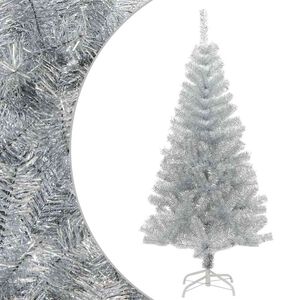 vidaXL K&uuml;nstlicher Weihnachtsbaum mit St&auml;nder Silber 150 cm PET