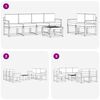 vidaXL Outdoor-Sofagarnitur mit Kissen 7 pcs Natur und Anthrazit