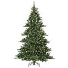 vidaXL K&uuml;nstlicher klappbarer Weihnachtsbaum Gr&uuml;n 210 cm PVC und Stahl
