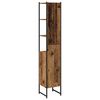 vidaXL Badezimmerschrank Altholz 33 x 33 x 185,5 cm Holzwerkstoff