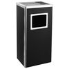 vidaXL M&uuml;lleimer mit Aschenbecher 45 L Stahl Schwarz