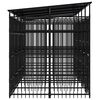 vidaXL Outdoor-Hundezwinger mit Dach Stahl 9,22 m&sup2;