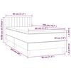 vidaXL Boxspringbett mit Matratze & LED Dunkelgrau 80x200 cm Stoff