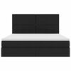 vidaXL Bett mit Stauraum und LED Schwarz 160 x 200 cm Polyester