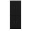 vidaXL Highboard Schwarz Eichen-Optik 69,5 x 34 x 180 cm Holzwerkstoff