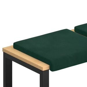 vidaXL Bankkissen 2 stk. Samt Dunkelgr&uuml;n Tiefe 35 cm
