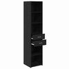vidaXL Highboard Schwarz Eichen-Optik 40 x 42,5 x 185 cm Holzwerkstoff