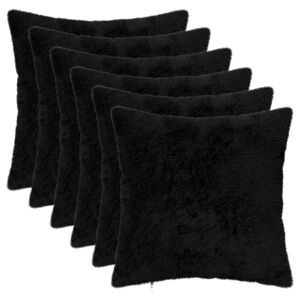 vidaXL Kissenbezug 6 stk. HEERLEN Schwarz 30 x 30 cm