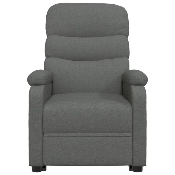 vidaXL Aufstehsessel Dunkelgrau Stoff